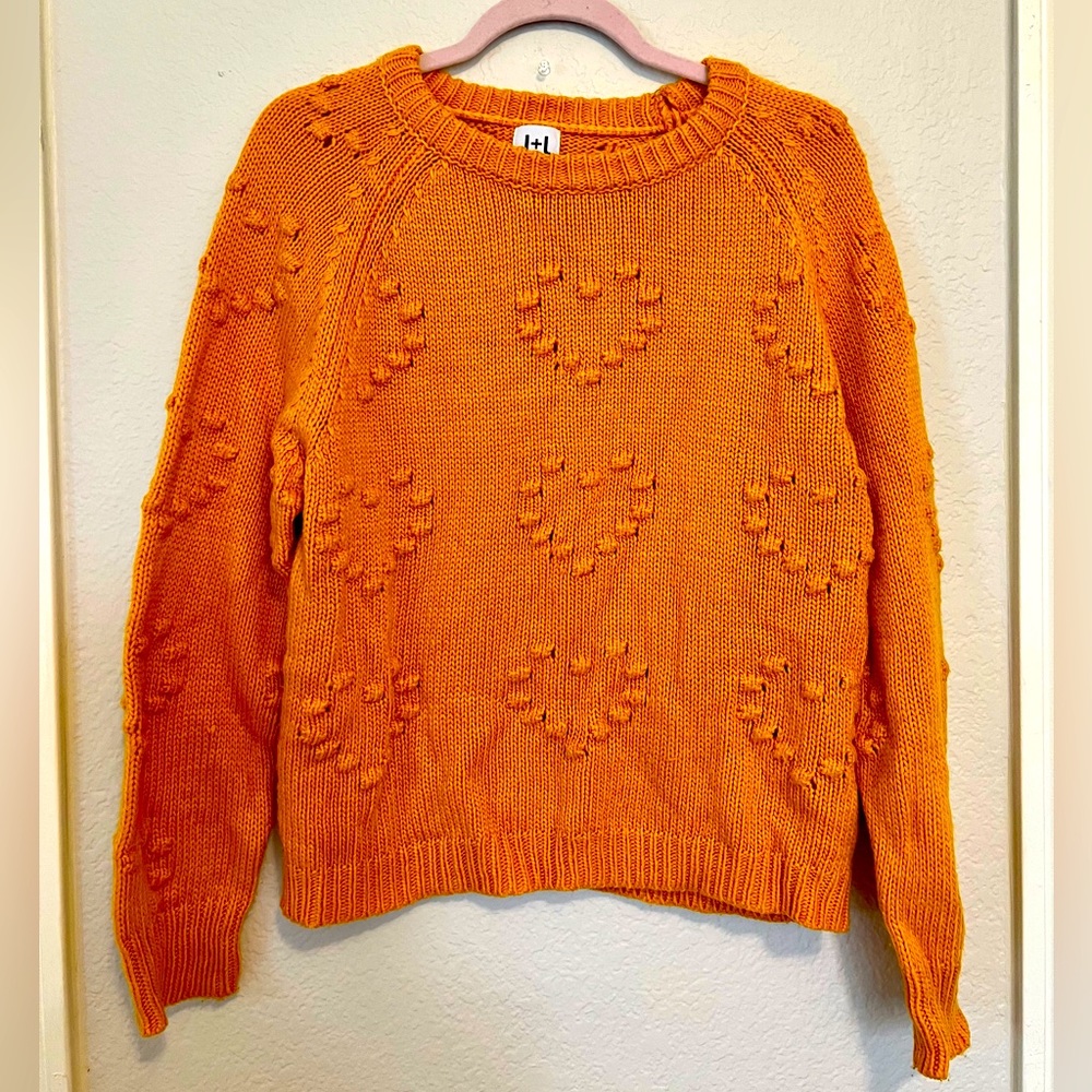 John + Jenn Mustard Heart Sweater